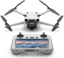 DJI Mini 3 Pro ar DJI Smart Control - viegls un salokāms kameras drons ar 4K/60fps video, 48MP fotoattēliem, 34 minūšu lidojuma ilgumu, šķēršļu novēršana 3 virzienos