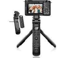 Sony statīvam ar uzlādējamu tālvadības pulti - Aodelan Wireless Shooting Grip Mini statīvs ar OLED ekrānu videožurnālu veidošanai ZV-E10,ZV-1F,RX100 VII,a6100,a6400,a7 III,a9 II; Aizstāt Sony GP-VPT2BT