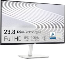 Dell S2425H 24 collu Full HD (1920 x 1080) monitors, 100 Hz, IPS, 4 ms, 99% sRGB, iebūvēti skaļruņi, īpaši plāns rāmis, 2 x HDMI, balts