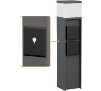 Ledscom.de Podel Bollard gaisma āra lietošanai, Smart Home, 39 cm, antracīts, 2 ligzdas, ar G9 spuldzi, 501 lm, silti balta krāsa