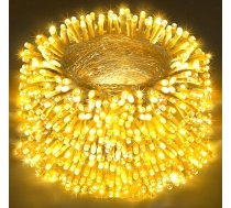FLVOECN āra pasaku gaismas, 120 m, 1200 LED, Ziemassvētku apgaismojums ārā, 12 režīmi ar tālvadības pults taimeri, pasaku gaismas, garas IP44 ūdensizturīgas Ziemassvētku ballītei, eglītei, dārzam, kāzām