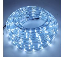 20 m LED gaismas caurule ārā, 36 LEDs/m 220 V iekštelpu vēsā baltā LED caurule, luminiscences caurule, manuālā 8 funkciju režīma ārējā LED gaisma, ūdensizturīga gaismas caurule Ziemassvētku svinību dekorēšanai