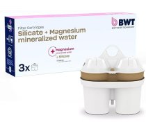 BWT Silikāta un magnija filtru kārtridži, 3 ūdens filtru kārtridžu komplekts BWT ūdens filtram, samazina hlora saturu, lai nodrošinātu garīgu svaigumu un dabisku skaistumu, veselīgam un svaigam dzeramajam ūdenim