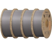 Creality Hyper-ABS filamenta komplekts, 4 kg, 3D printeru filaments ABS, ātrdarbīgai drukāšanai ar ātrumu līdz 350 mm/s, augsta triecienizturība, neveidojas pavedieni un neveidojas aizsērējumi (4 x pelēks)