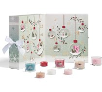 Yankee Candle Book Adventes kalendārs 2022 | Smaržīgo sveču dāvanu komplekts | 12 pildītas votīvās sveces, 12 tējas sveces un 1 tējas gaismas turētājs | Sniega bumbuļu brīnumzemē kolekcija