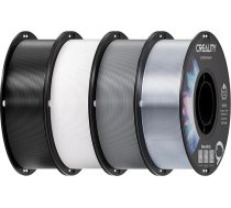 Creality PETG filaments 1,75mm, CR-PETG 3D Drucker Filament, Ideal für Ender, K1, K1C, K2, Hi 3D-Druckern (4 x 1kg, Weiß Schwarz Grau Transparent)