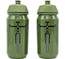„Gravel“ dzērienu pudeles, 2 gab. komplekts, 500 ml, bioloģiskas un bez BPA, olīvu melnā krāsā, paredzētas velosipēdu ceļojumiem un ultravelosipēdistiem, piemērotas mazgāšanai trauku mazgājamā mašīnā un necaurlaidīgas, ražotas ES