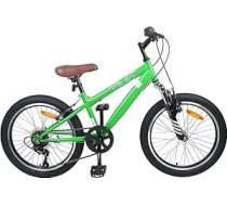 Homgoday jauniešu kalnu velosipēds bērniem | Tērauda rāmis ar amortizāciju | Zaļš | 24 collas | Piedzīvojumi dabā Model42009743