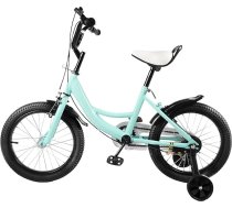 16 collu bērnu velosipēds, bērnu velosipēds ar atbalsta riteņiem un dubļusargiem, velosipēds meitenēm un zēniem ar augumu 1,05–1,2 m, maksimālā slodze līdz 60 kg