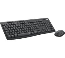 Logitech MK270 bezvadu tastatūras un peles komplekts, 2,4 GHz bezvadu savienojums, izmantojot USB nano uztvērēju, ilgs akumulatora darbības laiks, Windows un ChromeOS, vācu QWERTY izkārtojums - melns