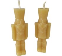 Bišu vaska sveces, 2 Riekstkoka sveču komplekts, 8,5 cm, 100% tīrs bišu vasks, formas sveces, bišu vaska riekstu kraukšķis