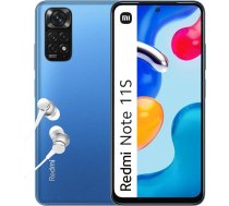 Xiaomi Redmi Note 11S viedtālrunis 6 + 128 GB, 6,43 collu 90 Hz FHD+ AMOLED DotDisplay, MediaTek Helio G96, 108 MP profesionāla kamera, 5000 mAh, Twilight Blue