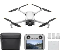 DJI Mini 3 Fly More Combo (DJI RC) - viegls un salokāms mini kameras drons ar 4K HDR video, 38 min lidojuma laiku, reālu vertikālo uzņemšanu un viedajām funkcijām