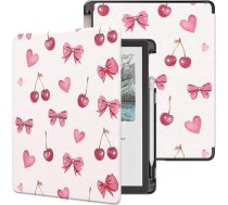 MoKo Hülle mit Stifthalter für den Neuen 11" Kindle Scribe (3. Generation -2025) & Kindle Scribe Colorsoft (1. Generation 2025), Leichtgewichtige Schutzhülle mit Auto Schlaf/Wach, Kirschbogen