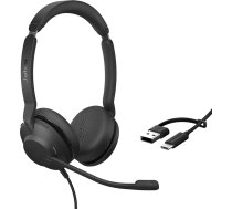 Jabra Evolve2 30 SE telefona austiņas ar vadu Stereo melnas krāsas mikrofonu ar trokšņu slāpēšanu