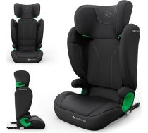 Kinderkraft Junior Fix 2 Pro bērnu sēdeklītis 100-150 cm, regulējams galvas balsts, H-GUARD, SPS, ISOFIX un drošības jostu komplekts, elpojošs gaisa plūsmas pārvalks, viegla piesprādzēšana, melns