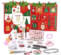 Erinde Adventes kalendārs 2025 Beauty, 24 gabali Adventes kalendārs 2025 Make-up, dāvanu komplekts, kosmētikas pārsteigumi Ziemassvētkiem, izsmalcināta kosmētikas dāvana meitenēm, pusaudzēm, sievietēm