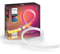 Philips Hue Gradient Ambiance gaismas josla, 1 m pagarinājums, balta, 16 miljoni krāsu un krāsu gradientu, ar iespēju regulēt aptumšošanu, vadāma ar lietotnes palīdzību, saderīga ar Amazon Alexa (Echo, Echo Dot)