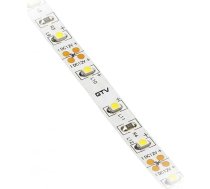GTV LED lente 50 m Roll Flash 2835 MW, 60 LEDsm, aptumšojama, atdalāma ik pēc 5 cm, 3,7 Wm, 12 V DC, 8 mm plata, gaismas lente mēbelēm un virtuvei, silti balta 3200 K