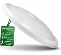 HAVA LED griestu gaisma 12 W, kustības sensors, akumulatora avārijas funkcija, dienas balta 4000 K