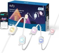 eufy Fiksētās āra pasaku gaismas E22, 30 m, 60 trīskāršas LED, vieds RGBWW apgaismojums Ziemassvētkiem, ikdienai un svētkiem, IP67 ūdensizturīgs, AI tēmas Ziemassvētku dekorēšanai, saderīgs ar eufy kamerām