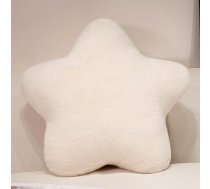 Mīļš spilvens bērniem, zvaigžņu spilvens bērniem, mīksts pūkains zvaigžņu spilvens, bērnu istabas zvaigžņu forma, dekoratīvs spilvens meitenēm un zēniem, mājas guļamistaba, balts, 50 x 50 cm