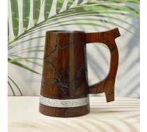 Lichtenberg degošas koka alus krūzes, ar rokām darināts līgavaiņa alus krūzis, vikingu bļoda, dāvana vīrietim dzimšanas dienā, koka alus krūzis (Lichtenberg)
