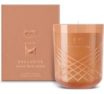 ipuro Ekskluzīva un eleganta aromātiskā svece - Féve Tonka ar paaugstinātu aromātiskās eļļas saturu | Augstas kvalitātes aromātiskā svece stiklā | Svece ar vaniļas un tonkas pupiņu, rozes un sandalkoka notīm | Telpu aromātiskā svece Oran