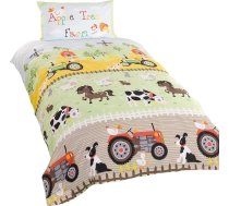 Bērnu Apple Tree Farm Zirgs Zirgs Govs Suns Traktors Aitas Junior sega segu gultas komplekts
