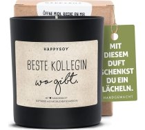 Beste Kollegin Aromatizēta svece stiklā ar uzrakstu, kas izgatavota no sojas - dabiski, ar rokām darināta, ilgtspējīga - personīga dāvana Mīļuma dāvana Dzimšanas dienas dāvanas ideja Darba kolēģiem Pateikt paldies
