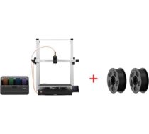 Anycubic Kobra 3 Max Combo 3D printeris daudzkrāsains un 2 kg melna ātrgaitas PLA filamenta komplekts