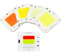 1-10gab DC12V 32V 50W COB LED mikroshēma balta silta balta pilna spektra integrēta viedā IC draiveris lielas jaudas 50 vatu COB gaismas avots (balts 6500K, 50W 32V x 10 gab.)