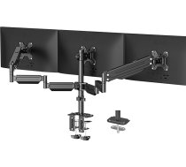Suptek Triple Monitor Stand - 3 Gas Spring Monitor Mounts for Three 17" to 32" Flat/Curved LCD Screens with Mount Black MD8003