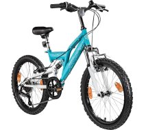 Galano FS180 bērnu velosipēds no 6 gadu vecuma – pilnībā aprīkots kalnu velosipēds meitenēm un zēniem, garums no 120 cm, 20 collu riteņi, 6 pārnesumi, MTB, universāls bērnu velosipēds ar V-veida bremzēm