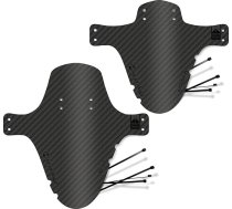 Riesel Design dubļu sargu komplekts (1 x dubļu sargs: PE + krāsa: OSS) – MTB dubļu sargi ar trošu stiprinājumiem / stilīgi velosipēda dubļu sargi un moderni kalnu velosipēda dubļu sargi jebkura izmēra velosipēdiem no 26 collām
