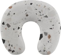 Ceļojuma spilvens kakla atbalstam no atmiņas putām, U veida spilvens, mīksts un ērts ceļojuma spilvens kaklam, balts terrazzo miega spilvens, ceļojuma piederumi lidojumiem, automašīnā un birojā