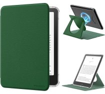 MoKo 360° rotējošs apvalks 7 collu Kindle Paperwhite (12th Gen 2025/2026) & Kindle Colorsoft 2025/2026, caurspīdīgs noņemams magnētisks regulējams aizsargvāciņš ar statīvu, automātiska modināšana/miegs, Lotus Leaf Green