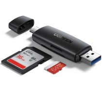 Ugreen sd / micro sd karšu lasītājs (usb-a / usb-c) melns (cm304)