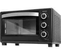 Cecotec Bake&Toast 2300 Black galda plīts, 23 L, jauda 1500 W, līdz 230ºC, 3 sildīšanas režīmi: Grils, Apakšējais karstums un Kombinētais, dubultās stikla durvis, 60 minūšu taimeris, drupatas atvilktne.