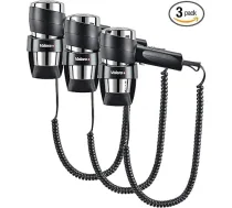 Valera, Action Super Plus 1600, Haartrockner mit Wandhalterung für die Hotellerie, kompakt, Temperatur und Luftstrom einstellbar, Abkühlstufe und Ein/Aus-Sicherheitsschalter, 1600 W, schwarz