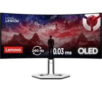 Lenovo Legion Pro 34wd-10 | 34 collu WQHD spēļu monitors | 3440x1440 | 240 Hz | 0,03 ms reakcijas laiks | OLED panelis | USB-C | HDMI | DisplayPort | AMD FreeSync Premium Pro | Integrēts skaļrunis | Black