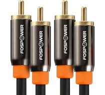 FosPower 2 Pack 3ft digitālais audio koaksiālais kabelis ar 24K zelta pārklājumu Premium S/PDIF RCA Male uz RCA Male mājas kinozāles HDTV zemfrekvences skaļruņa HiFi sistēmām