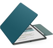 MoKo magnētiskais futrālis jaunajam 11 collu Kindle Scribe 2025 (3. paaudzes) un Kindle Scribe Colorsoft 2025 (1. paaudzes) - plāns Folio Premium PU ādas vāciņš ar pildspalvas aizdari un automātisku miega modināšanu, zilganzaļš