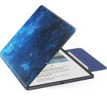 MoKo magnētiskais futrālis jaunajam 11 collu Kindle Scribe 2025 (3. paaudzes) un Kindle Scribe Colorsoft 2025 (1. paaudzes) - plāns Folio Premium PU ādas vāciņš ar pildspalvas aizdari un automātisku miega modināšanu, zilas zvaigznes