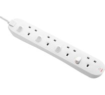 Masterplug SWC4210N-MP 2 m pagarinājums ar vienu kontaktligzdas pagarinājumu - balts, 5,4 x 2,6 x 32,4 cm