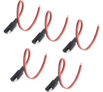 WMYCONGCONG SAE strāvas pagarinātāja kabelis SAE Ātrā savienojuma atvienotājs SAE 2 kontakti Automašīnas pagarinātāja kabelis 18AWG 300 mm 5 gab. iepakojumā