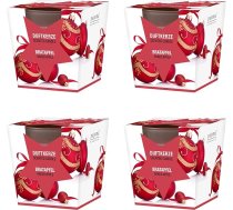 Pajoma® aromātiskās sveces, 4 sveces, komplekts ar ceptu ābolu, satīna stiklā, 4 x 120 g vaska svars, degšanas laiks: 25 stundas, elegantā dāvanu kastītē, augstākās kvalitātes iepakojumā