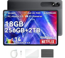 Blackview Tab9WiFi 11 collu planšetdators Android 14 2K FHD+, 18GB + 256GB (TF 2TB), astoņkodolu spēļu planšetdators ar aizsargvāciņu, Gemini AI, 13MP + 8MP, 8200mAh, GMS, Face ID