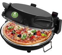 Emerio picu cepeškrāsns, plāksne no ugunsdroša akmens, ātri cep picas (arī TK picām), 31,5 cm diametrs, 1200 W, taimeris, BPA-Free, nerūsējošā tērauda picas servīze, PM-129032.2, melns