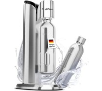 Nerūsējošā tērauda ūdens karbonizators [ietilpst 2 tērauda pudeles] - Soda Stream karbonizācijas aparāts - dzirkstošā ūdens aparāts - ūdens karbonizators Sodastream CO2 balonam My Soda Streaming and Streaming Machine